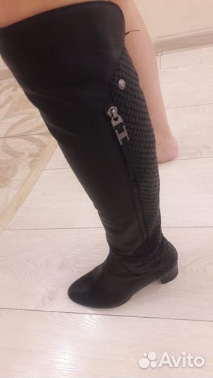 Ботфорты кожа