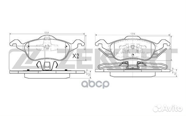 Колодки торм. диск. передн. Ford Focus 98- bs-1