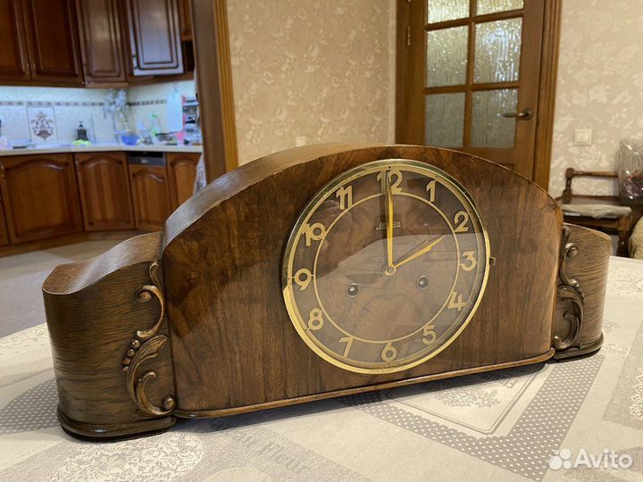 Антикварные каминные (настольные) часы Junghans