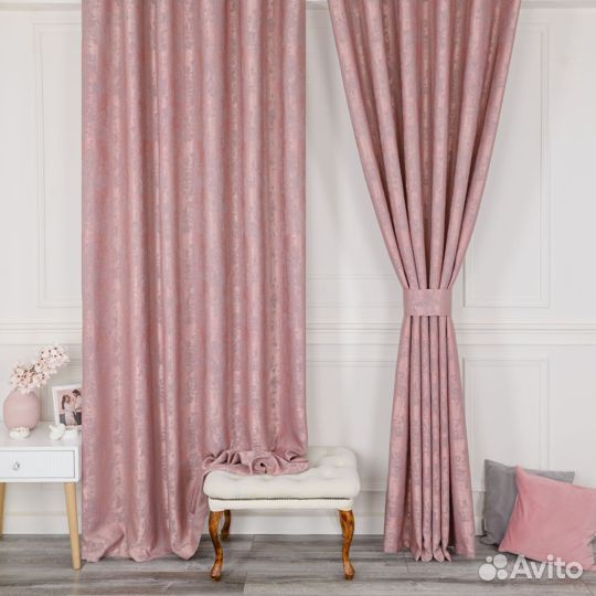 Комплект штор мрамор Зарина Орхидея