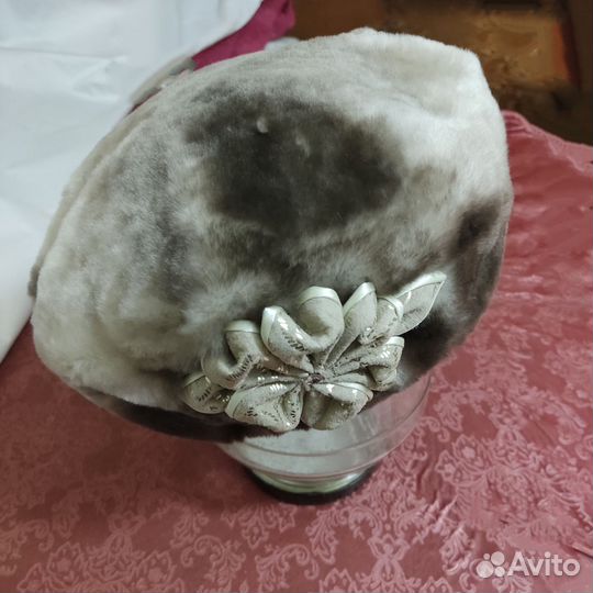 Меховой новый берет нат цигейка стриженая