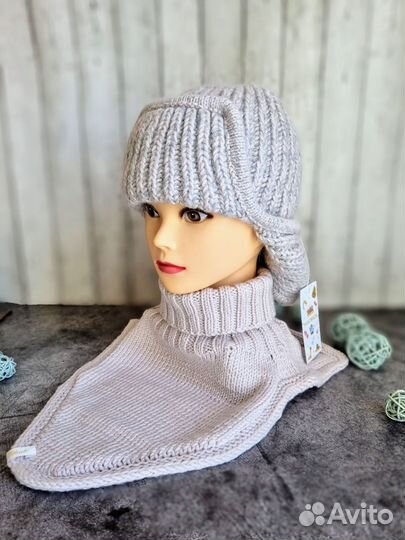 Шапка ушанка и снуд