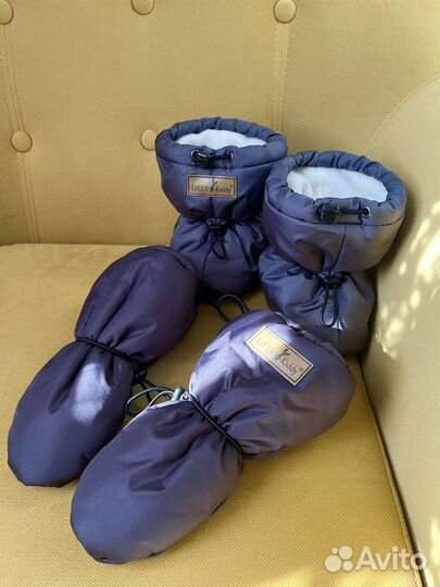 Детские пинетки и варежки на флисе