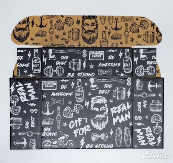 Подарочная коробка двухстороняя мужская