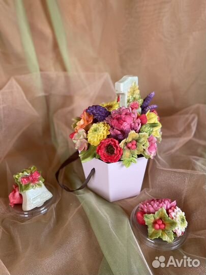 Зефирный букет складкий подарок на 1 сентября