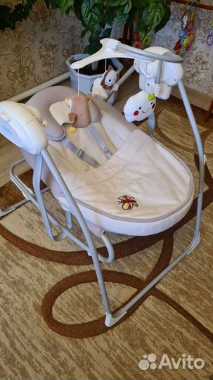 Детские электронные качели шезлонг