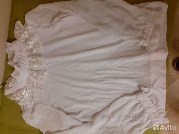 Блузка белая школьная 146