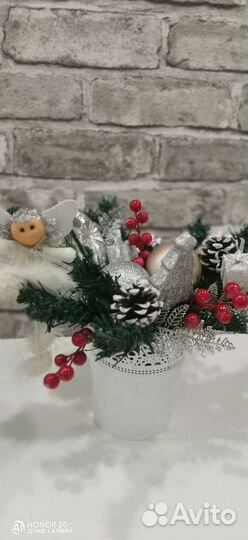 Новогодние композиции, подарки на новый год, ель