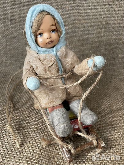 Ватные игрушки на елку, ручная работа