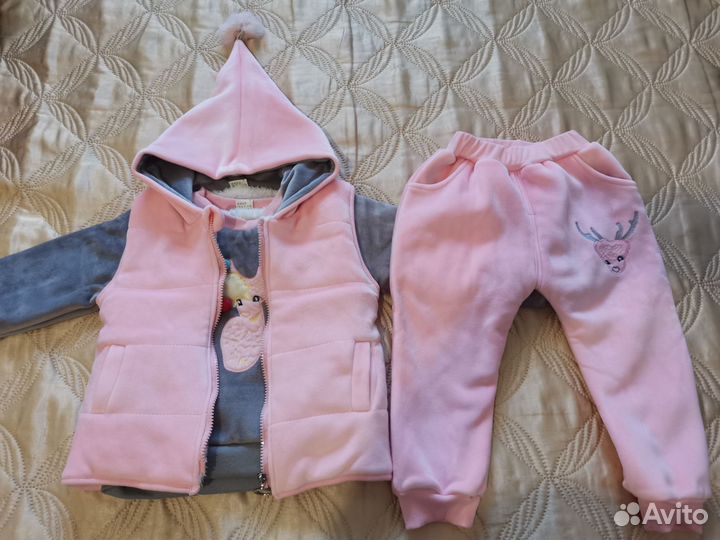 Костюм тройка для девочки 86