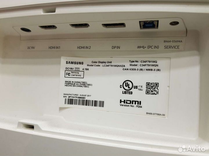 Монитор samsung c 34f 791