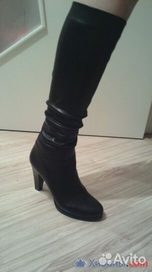 Кожаные сапоги