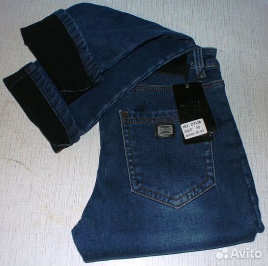 Джинсы женские с флисом, утеплённые