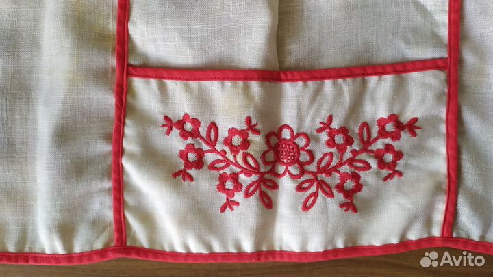 Фартук женский кухонный СССР вышивка винтаж