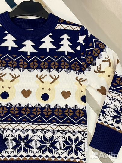 Свитер новогодний детский 92 98 теплый