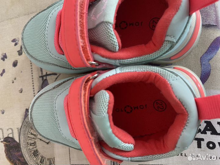 Кроссовки, кеды для девочки бирюзовые Jomoto, р22