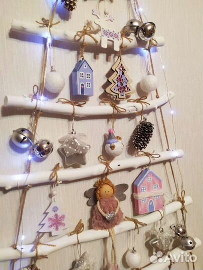 Елка ручной работы новогодняя детская из дерева