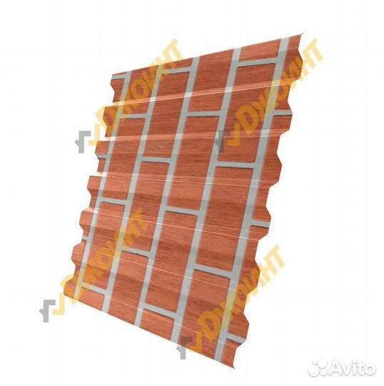 Профнастил С-21 0,5 Printech Red Brick (Красный ки