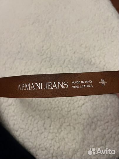 Armani jeans ремень кожаный