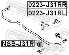 Тяга стабилизатора задняя правая (nissan teana