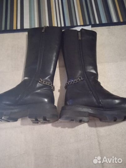Сапоги женские натуральная кожа 35р