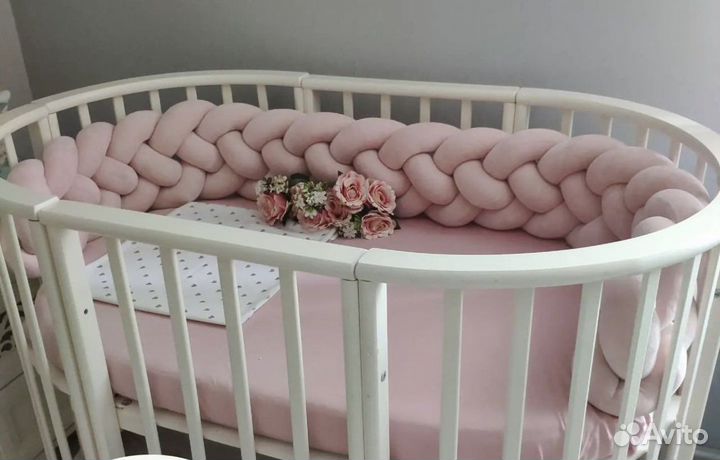 Бортик коса в кроватку
