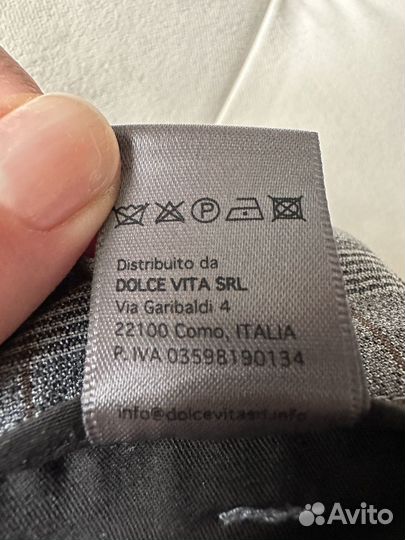 Брюки женские Mezzatorre серые клетка