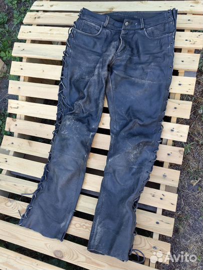 Брюки кожаные