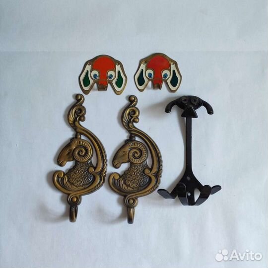 Вешалка крючок СССР Советский Винтаж вещи латунь