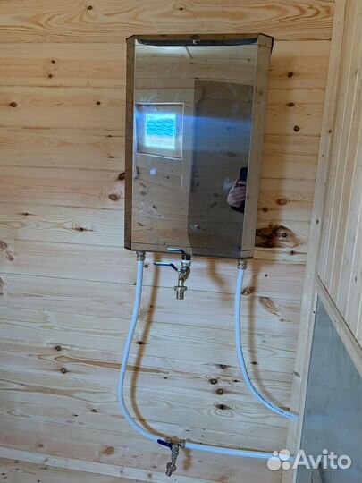 Готовая баня из бруса 2.3 x 4 м. мобильная