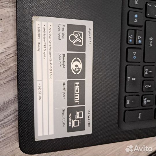 Ноутбук Acer aspire ES15 полный комплект