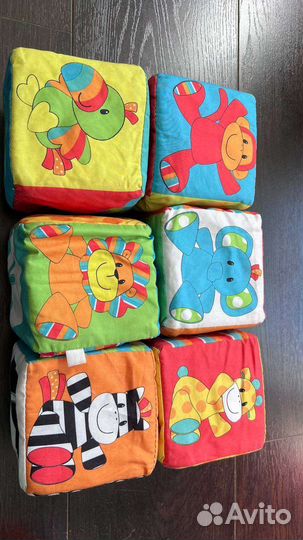 Кубики мягкие развивающие игрушки для 1 2 лет