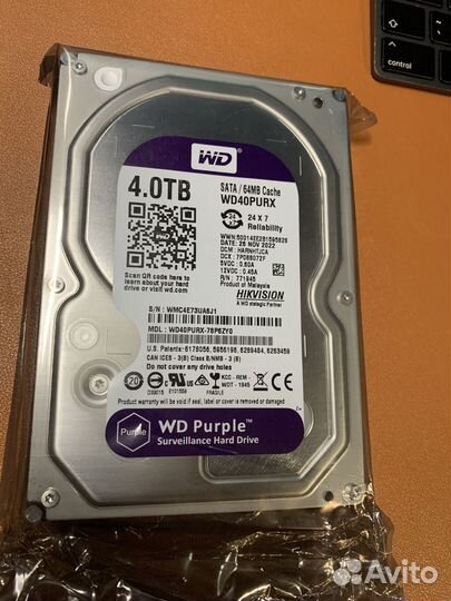 Внутренний жесткий диск WD Purple 4 Тb
