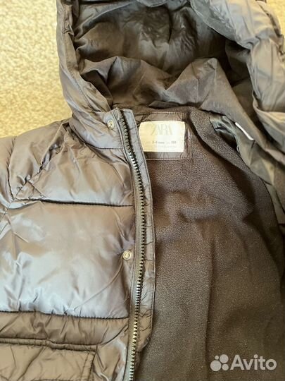 Детский пуховик zara 104