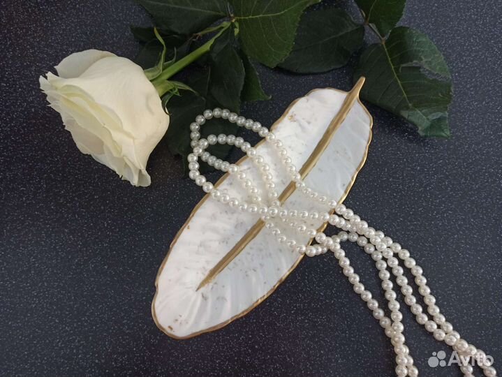 Тарелка декоративная/перо