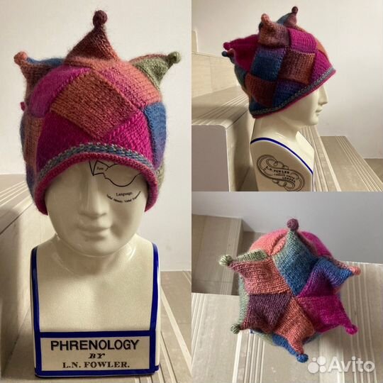 Дизайнерская вязаная шапка