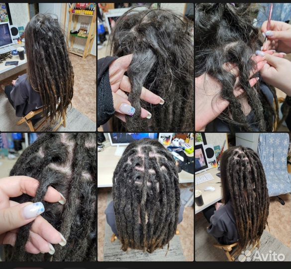 Натуральные дреды коррекция заплетение расплетение