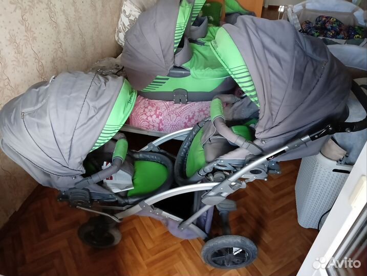 Коляска для двойни 2 в 1