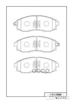 Колодки тормозные, передние D11169M Kashiyama