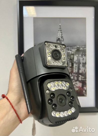 Камера сим карта видеонаблюдения 4g два объектива