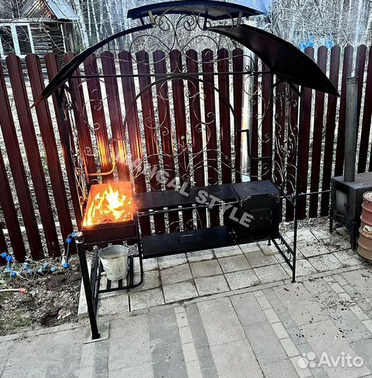 Мангал с крышей