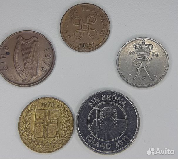 Монеты Дании, Исландии, Финляндии