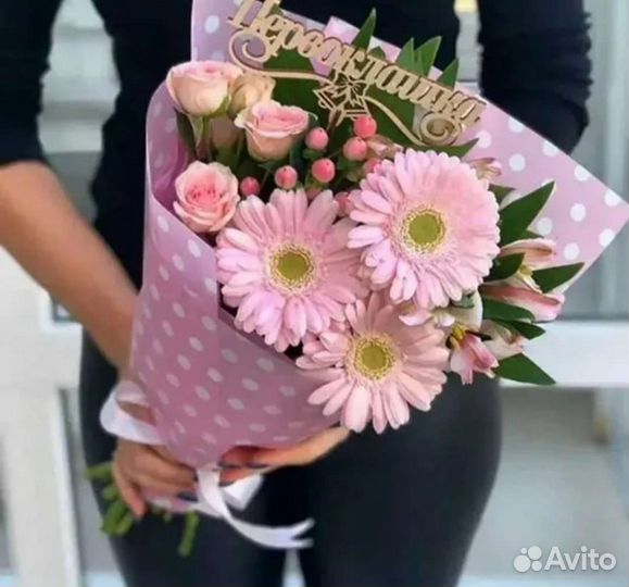 Букет цветов. Гипсофила. Розы