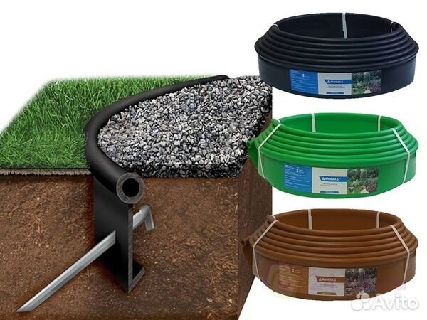 Бордюр садовый пластиковый/ лента для клумб