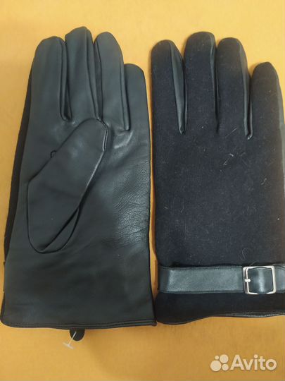 Перчатки комбинированные кожа-шерсть