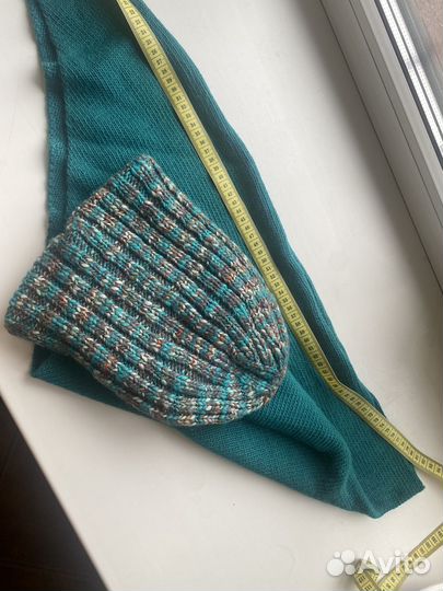 Шапка и бактус шарф косынка комплект женский