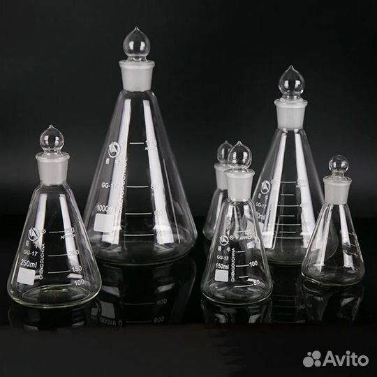 Колба коническая разного объема