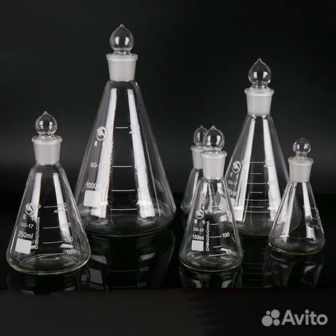 Колба коническая разного объема