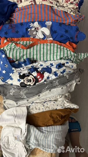 Десткие вещи пакетом 0-2 мес 50; 56; 62