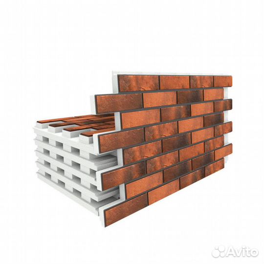 Термопанель фасадная клинкерная Retro Brick Chili